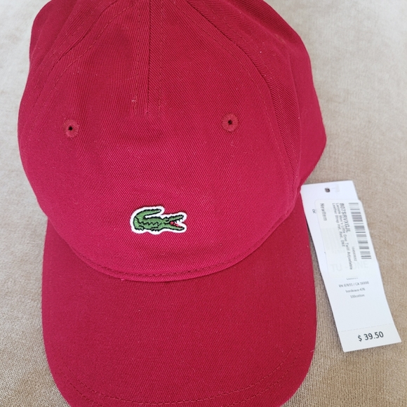 Lacoste Other - Men's Burgundy/Maroon Lacoste adjustable Hat